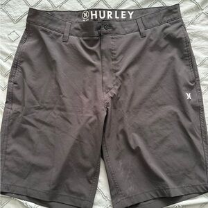 Hurley Men's Charcoal Flat Front Shorts
